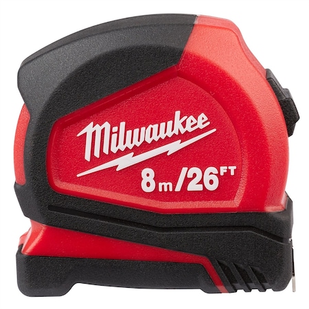 Milwaukee Tool 8 m/26 ft. Compact Tape Measure 48-22-6626